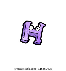 cartoon letter h