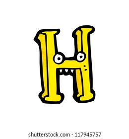 cartoon letter h