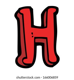 cartoon letter H