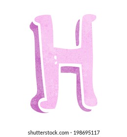 cartoon letter H