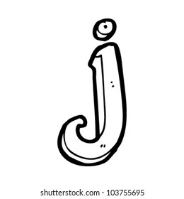 cartoon letter j