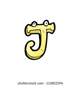 cartoon letter j