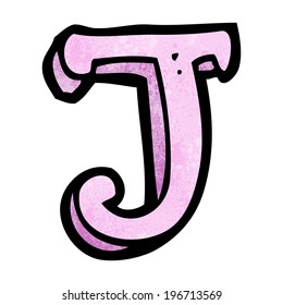 cartoon letter J