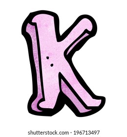 cartoon letter K