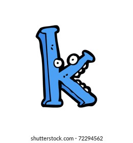 cartoon letter k