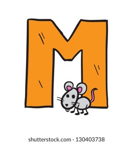 Cartoon Letter M