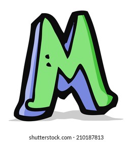 letra de dibujos animados M