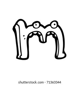 cartoon letter m