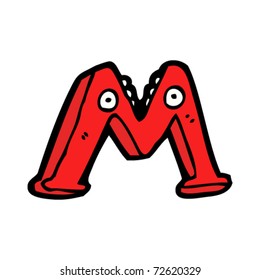cartoon letter M