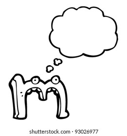 cartoon letter m