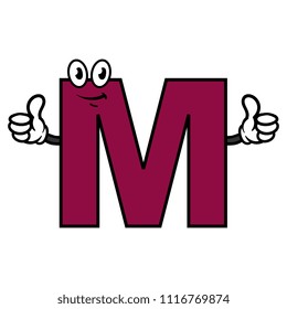 Cartoon Letter M Character