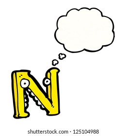 letra de dibujos animados n