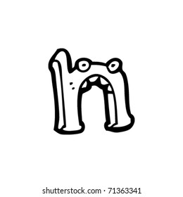 cartoon letter n