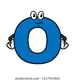 Cartoon Letter O Character