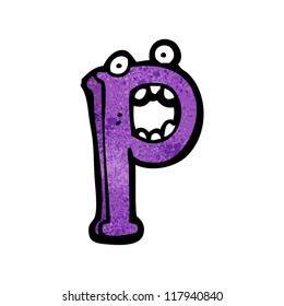 cartoon letter p