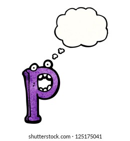 cartoon letter p