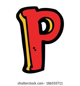 letra de dibujos animados P