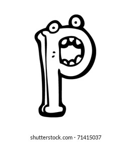 cartoon letter p