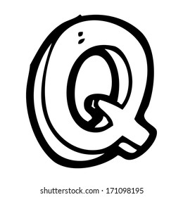 cartoon letter Q
