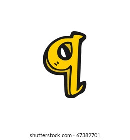 cartoon letter q