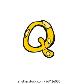 cartoon letter q