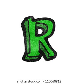 cartoon letter r