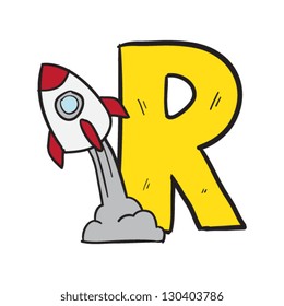 Cartoon Letter R