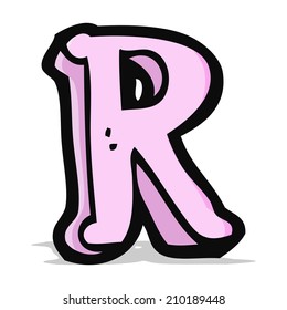 cartoon letter R
