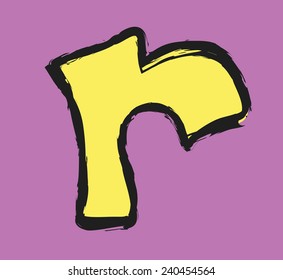 cartoon letter r