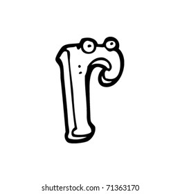 cartoon letter r