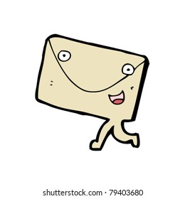 cartoon letter running