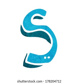 letra de dibujos animados S