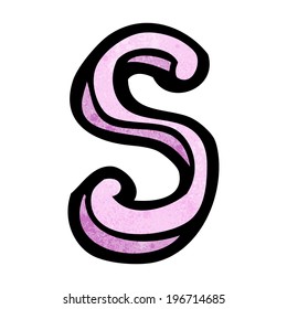 letra de dibujos animados S