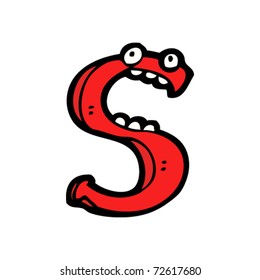 letra de dibujos animados S