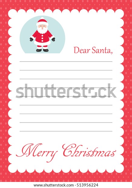 Cartoon Letter Santa Santa Stock Vector (Royalty Free) 513956224