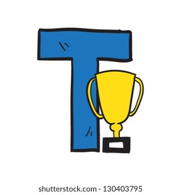 Cartoon Letter T