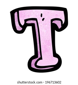 cartoon letter T