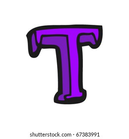 cartoon letter t