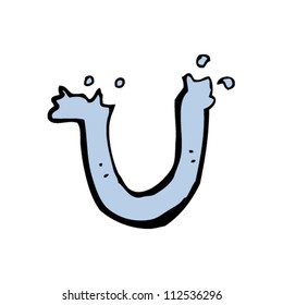 cartoon letter u