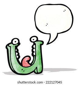 cartoon letter u