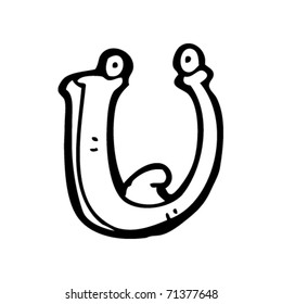 cartoon letter u