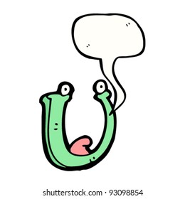 cartoon letter u