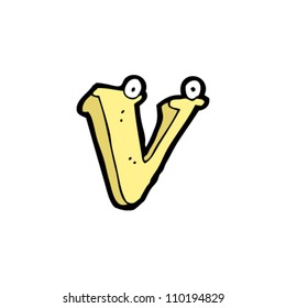 cartoon letter v cartoon letter v