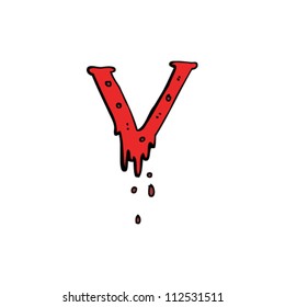 cartoon letter v