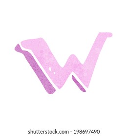 cartoon letter W