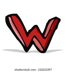 Cartoon Letter W Stock Vector (Royalty Free) 210225397 | Shutterstock