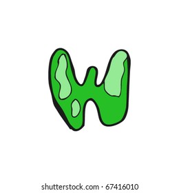 letra de dibujos animados w