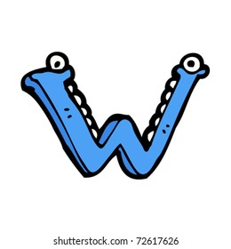 cartoon letter W