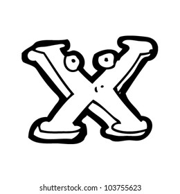 cartoon letter x