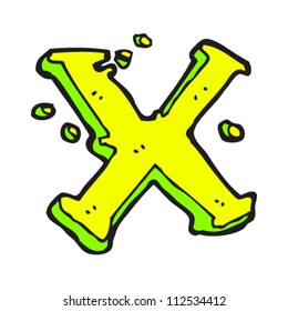 cartoon letter x